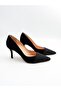 Black Suede Women's Stiletto - Genuine Leather - 2
