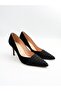 Black Suede Women's Stiletto - Genuine Leather