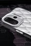 iPhone 16 Compatible Diamond Stone Hard Cover Case White - 3