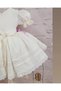 Cream Lilac Vintage Baby Girl Dress, Birthday, Photo Shoot Dress, Suitable for Ages 0-13 - 3