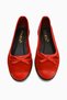 Genuine Leather Alfreda Red Suede Leather Detailed Bow Women's Ballerinas - 4