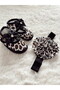 Baby Girl Booties Zebra Patterned Leopard Girl Ecru Newborn Daily Booties - 3