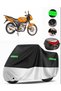 Lifan Discovery 150 Rear Bag Compatible Premium Motorcycle Tarpaulin (Lock Compatible) Black-Grey