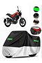 Benelli Leoncino 250 Rear Bag Compatible Premium Motorcycle Tarpaulin (Lock Compatible) Black-Grey