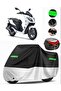 Rks Cruiser 250 Rear Bag Compatible Premium Motorcycle Tarpaulin (Lock Compatible) Black-Grey