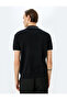 Half Zipper Collar Detailed Cotton Short Sleeve Knitwear T-Shirt - 4