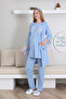 Nursing buttoned maternity pajama set/ lace robe postpartum pajama set/ slippers and crown gifted
