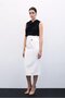 Buckle Detailed Pencil Skirt - Ecru - 3