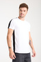 White Crew Neck Garni Detailed Cotton Basic