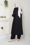 Women's Large Size Long Double Hijab Tunic Set - 6