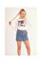 23254245 Camisole Rose Printed Long Sleeve Blouse White - 4