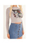 23254245 Camisole Rose Printed Long Sleeve Blouse Tas - 2
