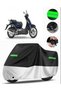 Aprilia Scarabeo 500 Rear Case Compatible Premium Motorcycle Tarpaulin (Lock Compatible) Black-Grey