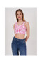 23256430 Knitwear Patterned Strappy Square Collar Tank Top PINK - 2