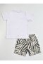 Gen-ius Black Patterned Boy's Shorts Set - 3