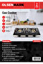 Triple Burner Gas Stove With Auto Ignition Cooker Omk2224 Highly Efficient Tempered Glass Burner - 2