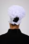 Ruffled Seamless Combed Cotton Bonnet White - Women's Hijab Tie Bun Inner Bonnet - 7