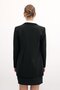 Long Jacket with Shiny Collar Accessories - Black - 8