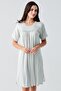 Lace Short Sleeve Stretchy Viscous Nightgown - 2