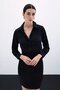 Patterned Plain Classic Shirt - Black - 3