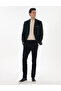 Navy Blue Slim Fit Canvas Trousers 50311631 -Vr033