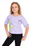 Girl's Printed Flower Printed T-Shirt