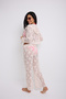 Hooded Lace Suit Beach Dress - Red Ecru Color - 3