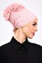 Ruffled Seamless Combed Cotton Bonnet Pink - Women's Hijab Tie Bun Inner Bonnet Powder - 5