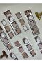 Motivational Sticker Set with Letters, 6 Sheets, 18 Pieces, Brown Sticker Set/Label/Sticker/Sticker - 3