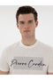 Ecru Slim Fit Crew Neck T-Shirt 50302567-Vr019 - 2