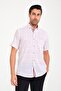 Classic Short Sleeve Large Square Flam Linen Buttoned Collar Gift Boxed Men's Shirt Fs-000714 - White Bord