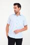 Classic Short Sleeve V Flam Linen Gift Boxed Men's Shirt Fs-001217 - Ice Blue - 4