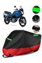 Suzuki V-Strom Dl650 Compatible Premium Motorcycle Tarpaulin (Lock Compatible) Black-Red
