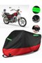 Asian Ultra 150 Compatible Premium Motorcycle Tarpaulin (Lock Compatible) Black-Red