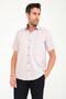 Classic Short Sleeve Neon Dot Dobby Gift Boxed Men's Shirt Fs-001216 - Beige