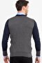 Men's Slim Fit Navy Blue Cardigan - 4