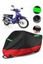 Kanuni Tigrina 50 Compatible Premium Motorcycle Tarpaulin (Lock Compatible) Black-Red