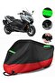 Yamaha 2025 Tmax Tech Max Compatible Premium Motorcycle Tarpaulin (Lock Compatible) Black-Red