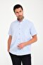 Classic Short Sleeve Neon Square Collar Buttoned Gift Boxed Men's Shirt Fs-001221 - Light Blue