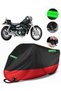 Kawasaki Zl 600 Compatible Premium Motorcycle Tarpaulin (Lock Compatible) Black-Red