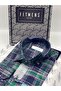 Classic Long Sleeve Effect Plaid Linen Pocketless Collar Buttoned Bottom Men's Gift Boxed Shirt Fs-003173 - 2