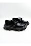 Black Genuine Leather Women's Shoes - 2