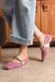 Colorful Tweed Fabric Blunt Toe Women's Ballerina Shoes - 2