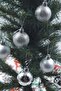 4 cm 24 Pcs Christmas Tree Ball Decorative Decoration Matte-Bright-Silvery - 3