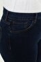 Women's Large Size High Waist Full Lycra Slimfit Jean Shorts-C606-Navy Blue - 5