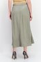 Women Solid Maxi Skirt, Olive - 2