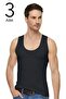 Tutku Elit Men's Black Strap 3 Pack Lycra Modal Undershirt - 2