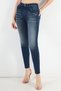 Women Super Skinny Fit High Waist Wash Stretchable Denim, Navy