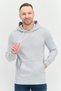 Men Sportswear Fit Long Sleeve Outdoor Hooded Sweatshirt, Grey