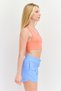 Women Sportswear Fit Padded Brand Logo Training Sports Bra, Peach - 3